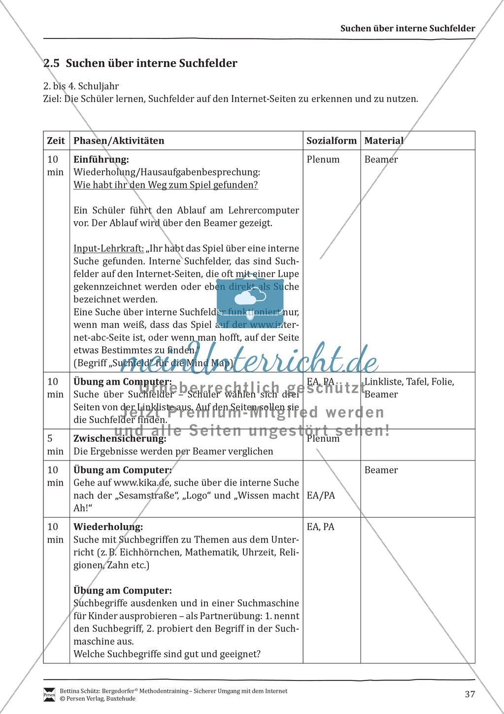 Verschiedene Suchmaschinen kennen lernen + Verlaufsplanung Preview 5