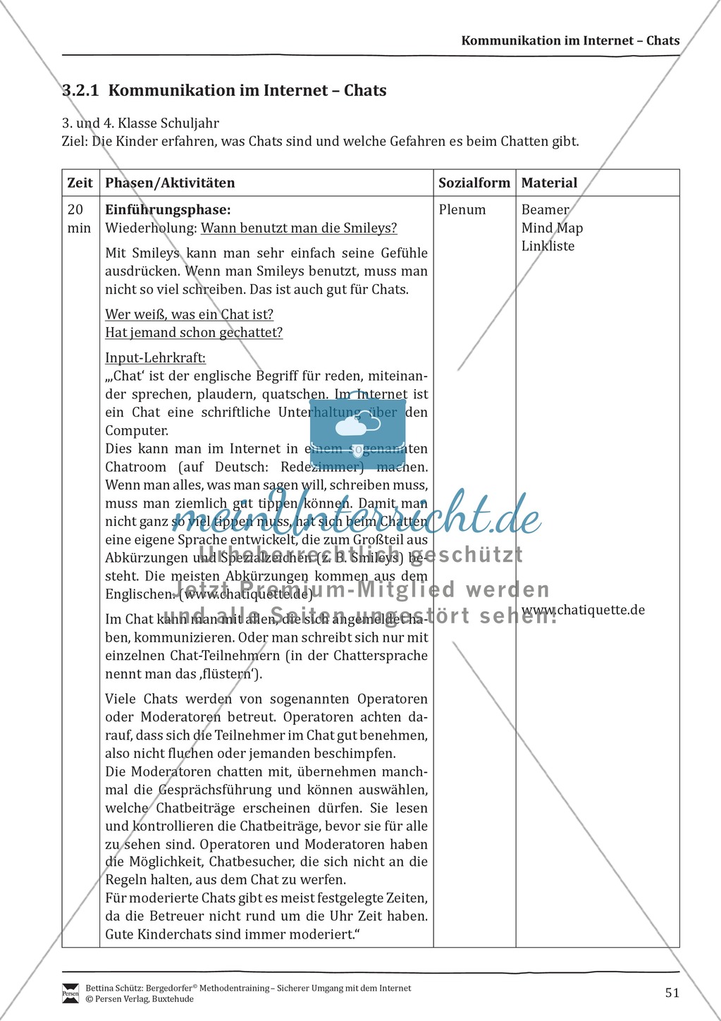 Chatrooms im Internet + Verlaufsplanung Preview 1