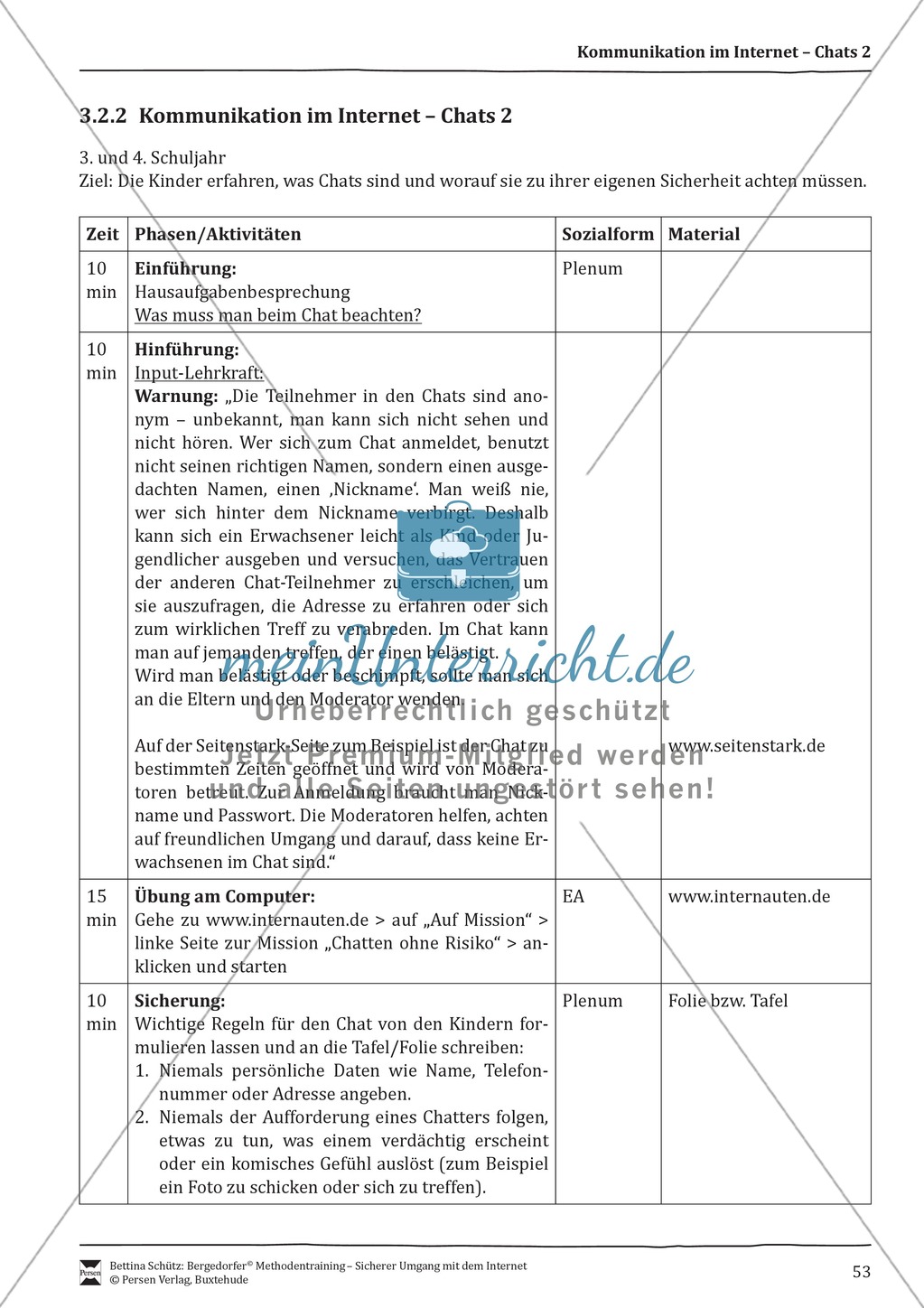 Chatrooms im Internet + Verlaufsplanung Preview 3