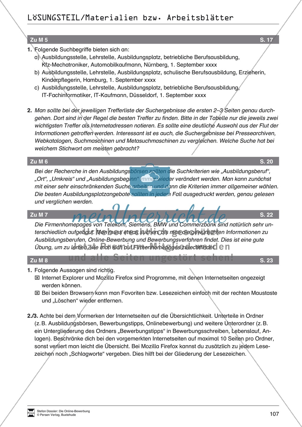 Eine Ausbildungsstelle im Internet suchen + Lehrerhinweise Preview 12