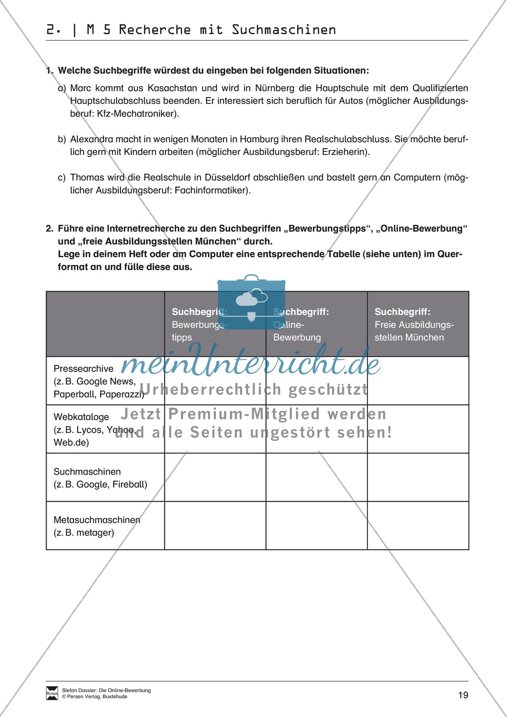 Eine Ausbildungsstelle im Internet suchen + Lehrerhinweise Preview 6