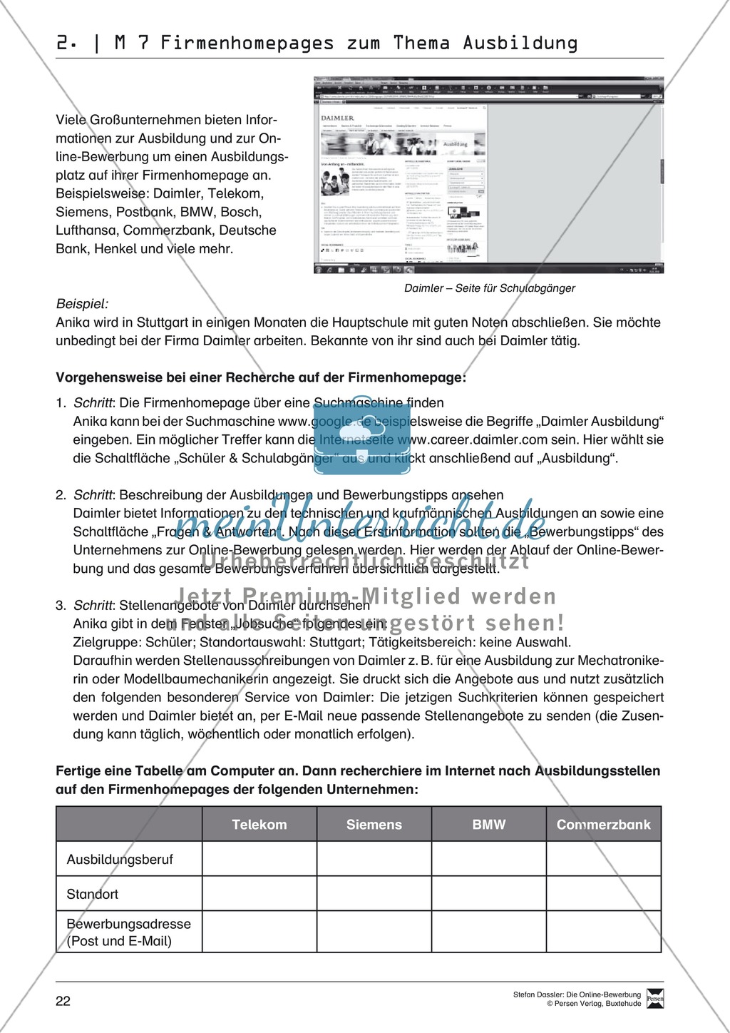 Eine Ausbildungsstelle im Internet suchen + Lehrerhinweise Preview 9