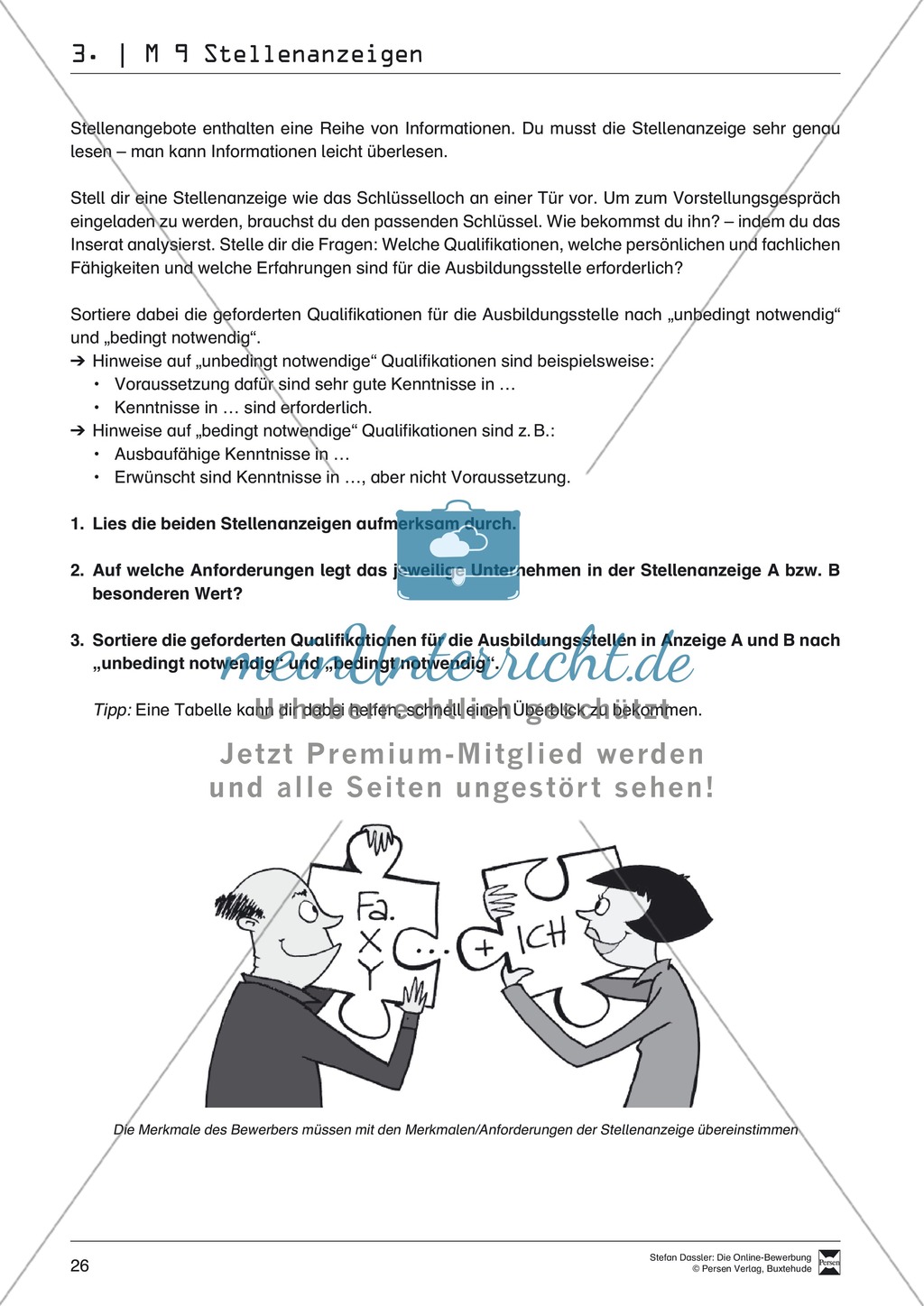 Der Online-Stellenmarkt + Lehrerhinweise Preview 3