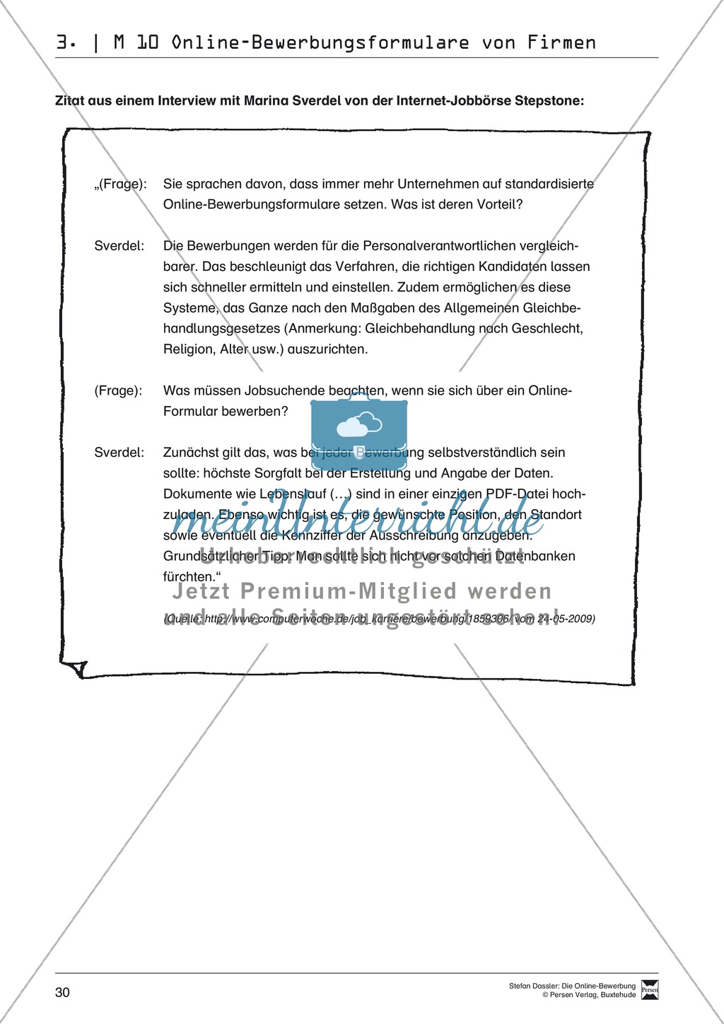 Der Online-Stellenmarkt + Lehrerhinweise Preview 7