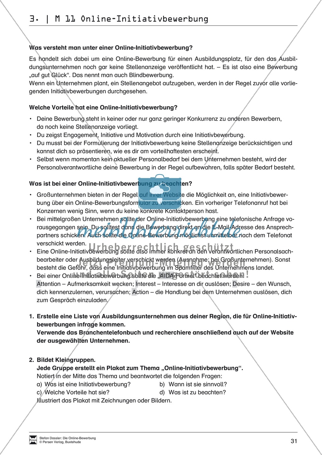 Der Online-Stellenmarkt + Lehrerhinweise Preview 8