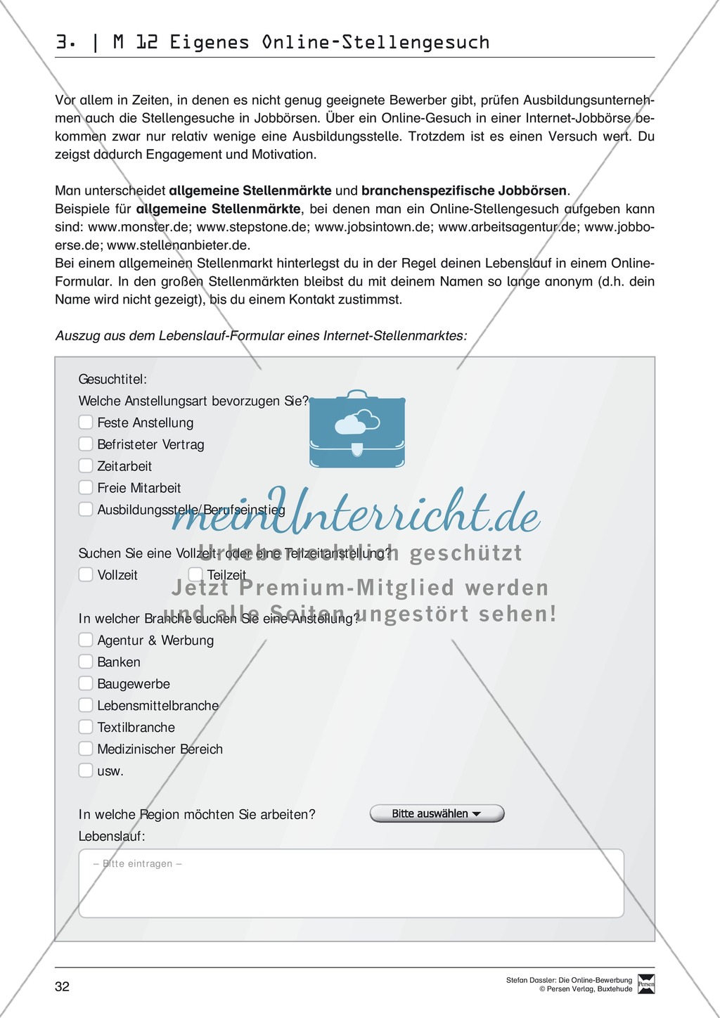 Der Online-Stellenmarkt + Lehrerhinweise Preview 9