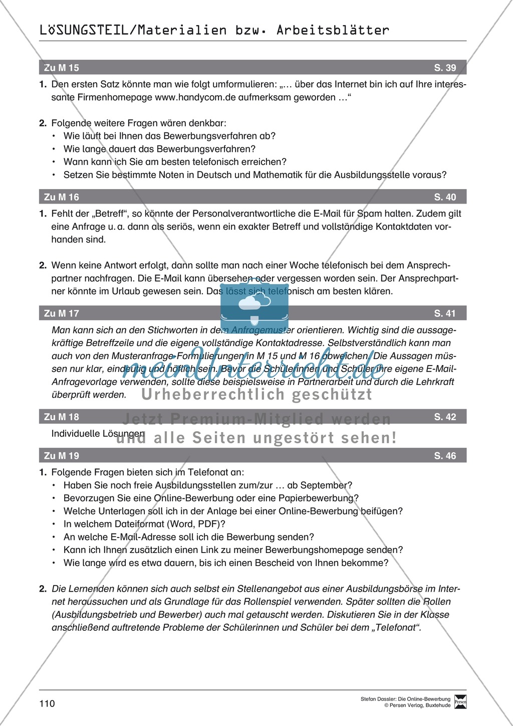 Eine ausführliche Onlinebewerbung schreiben + Lehrerhinweise Preview 22