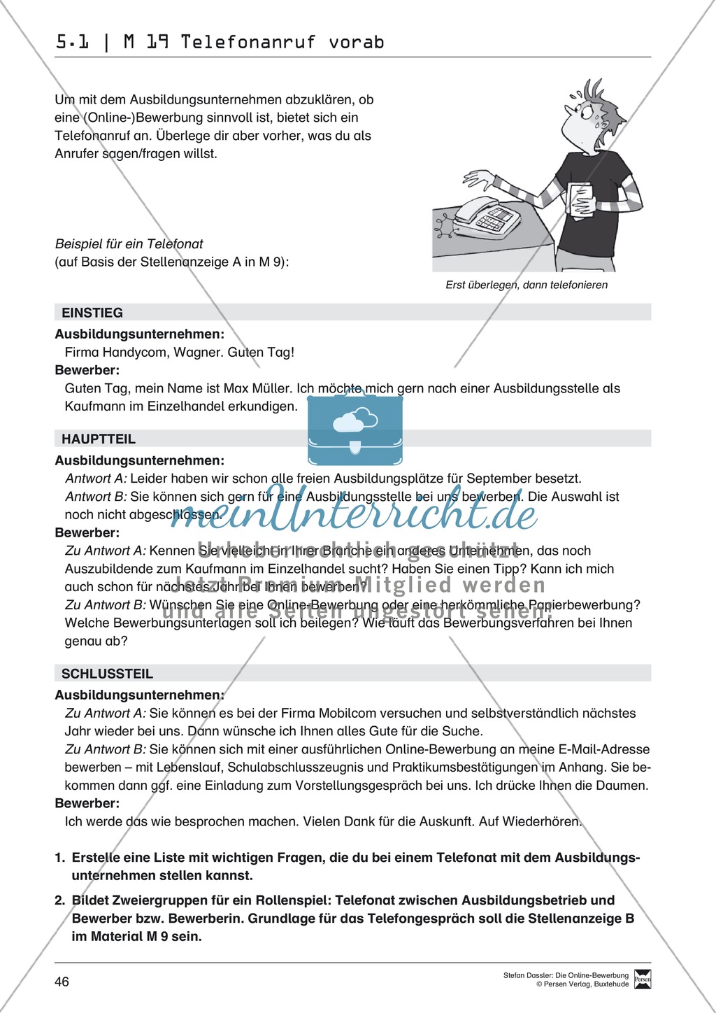 Eine ausführliche Onlinebewerbung schreiben + Lehrerhinweise Preview 4