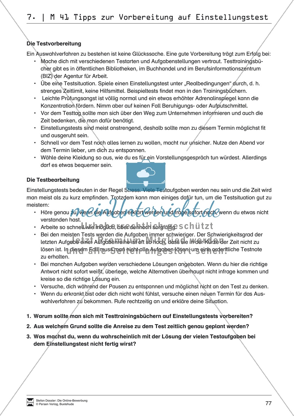 Alles Wichtige zum Einstellungstest + Lehrerhinweise Preview 3