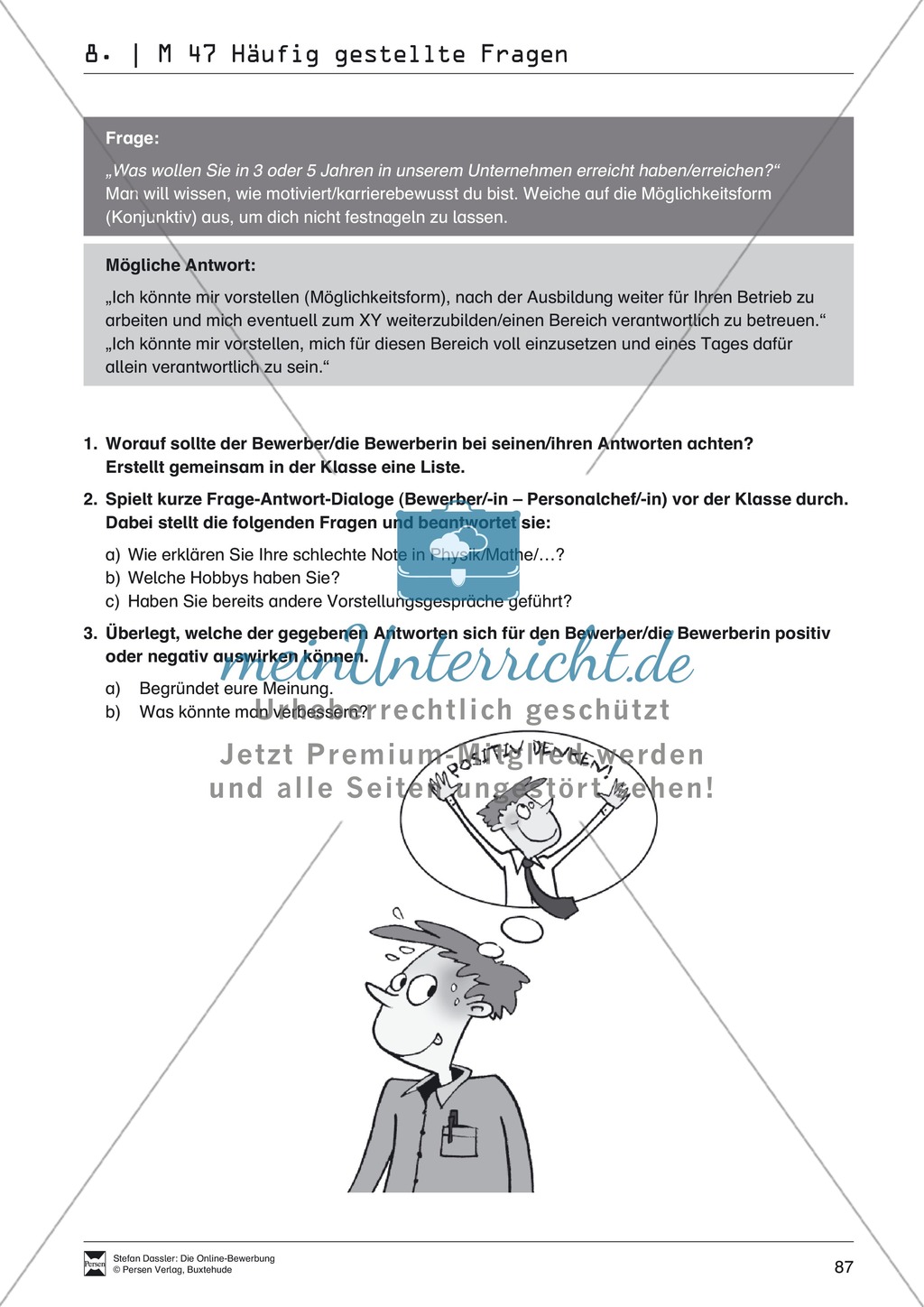 Alles Wichtige zum Vorstellungsgespräch + Lehrerhinweise Preview 7
