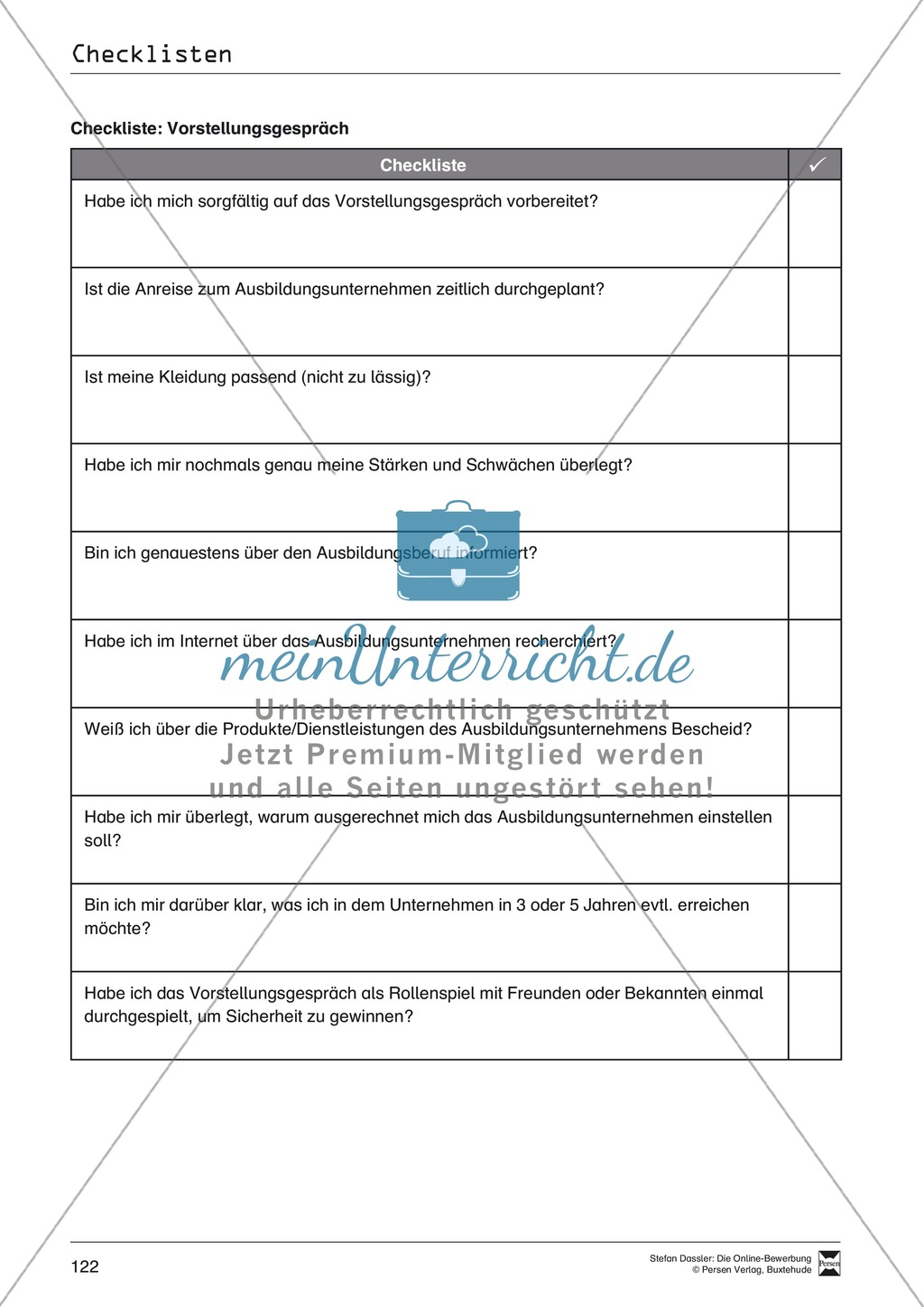 Hilfestellung für das Schreiben von Bewerbungen: Checklisten zum Abhaken + Glossar Preview 5