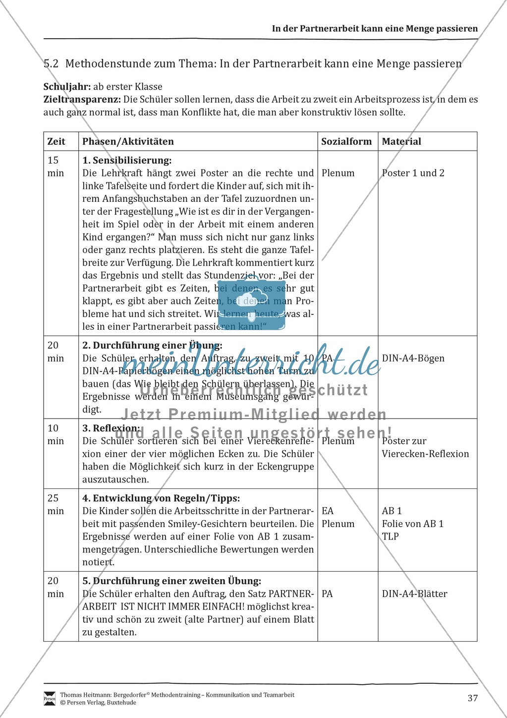 Methodentraining: Konflikte in der Partnerarbeit Preview 1