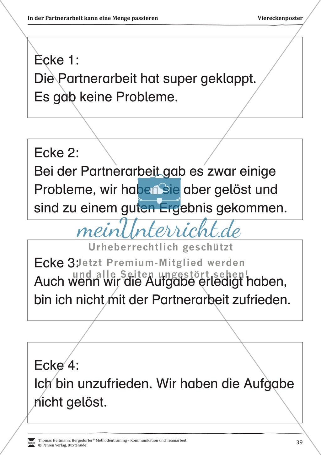 Methodentraining: Konflikte in der Partnerarbeit Preview 3