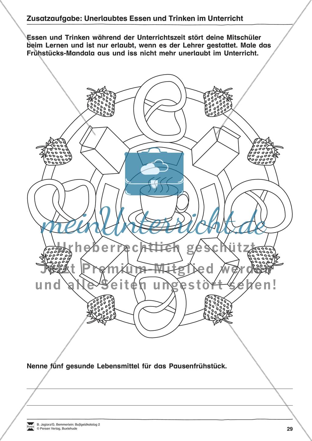 Unerlaubtes Essen und Trinken im Unterricht Preview 1