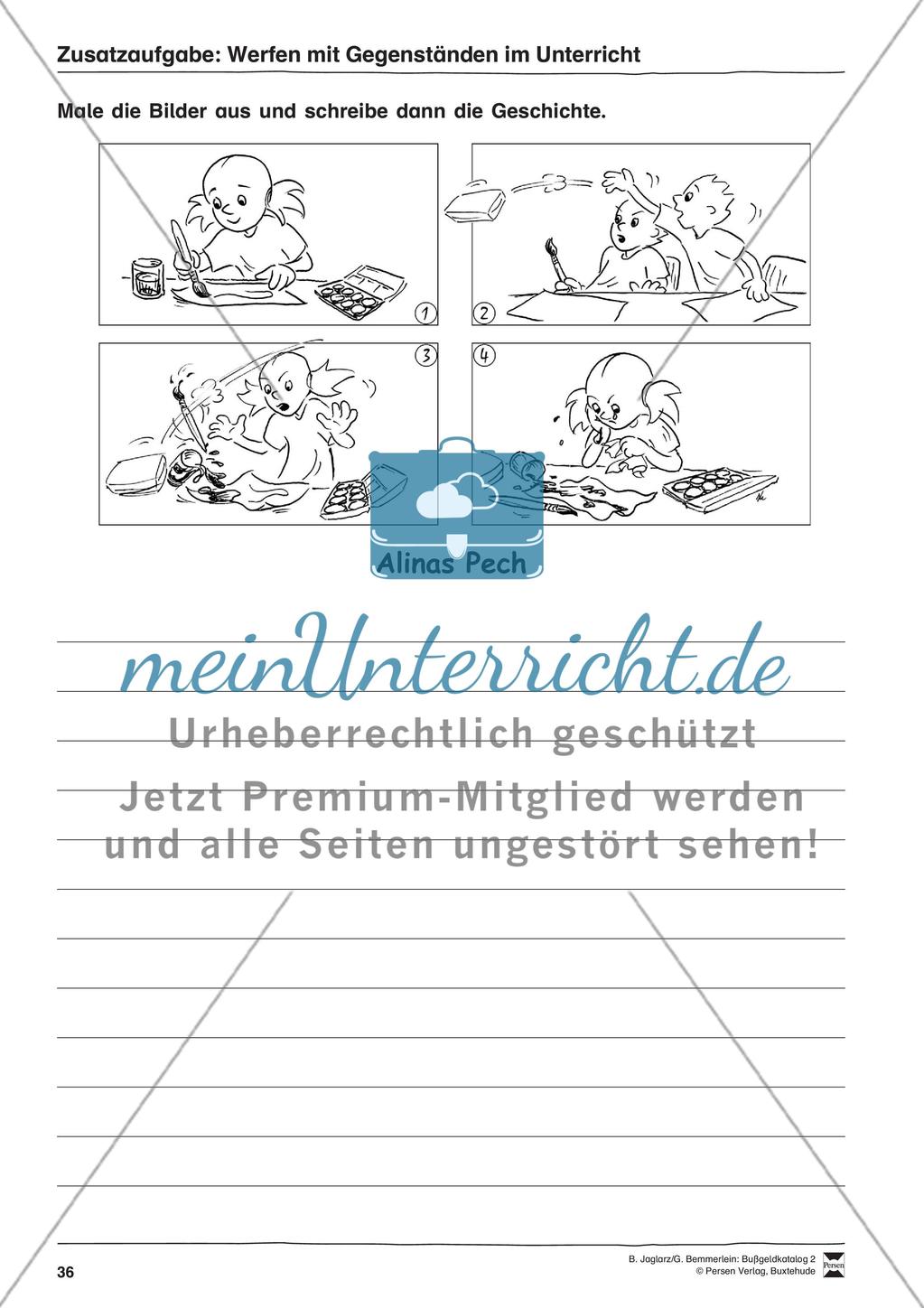 Werfen mit Gegenständen im Unterricht Preview 2