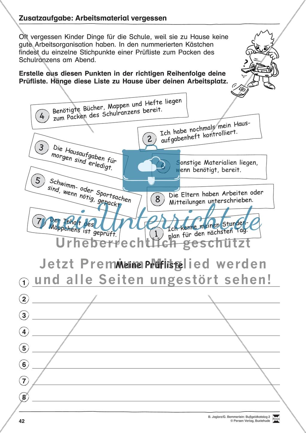 Arbeitsmaterial vergessen Preview 2