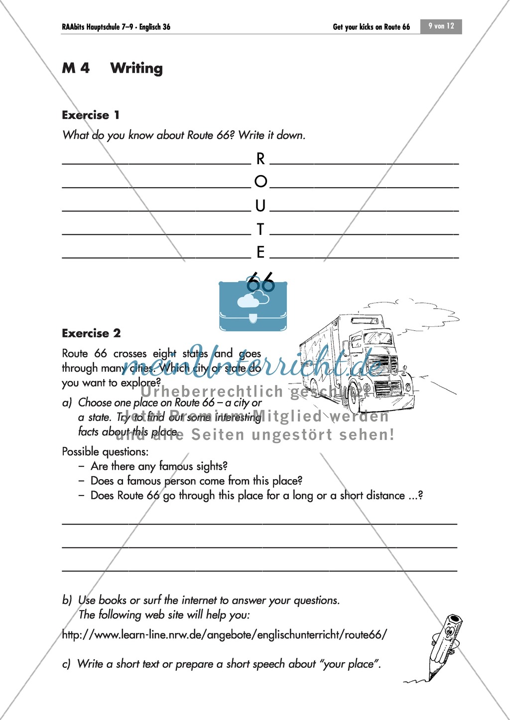 Route 66: Writing, presentations and game with skill questions Preview 2