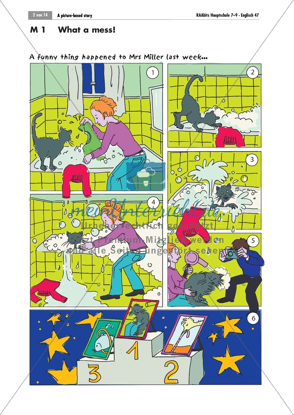 A picture story: finding the right order of the pictures and understanding the story Preview 1