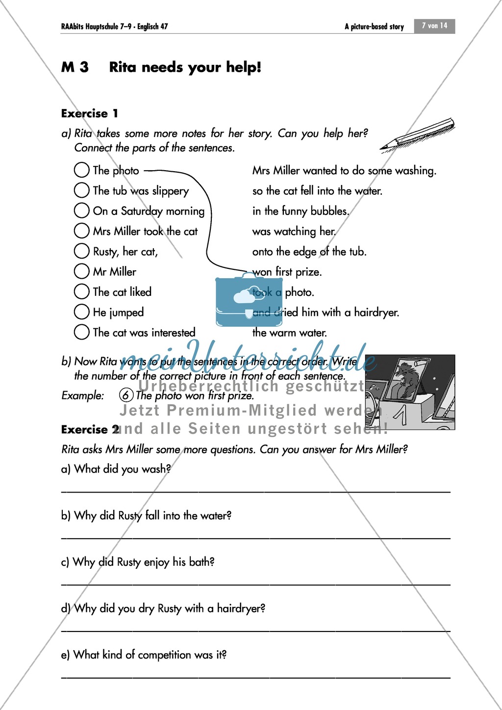 A picture story: finding the right order of the pictures and understanding the story Preview 6