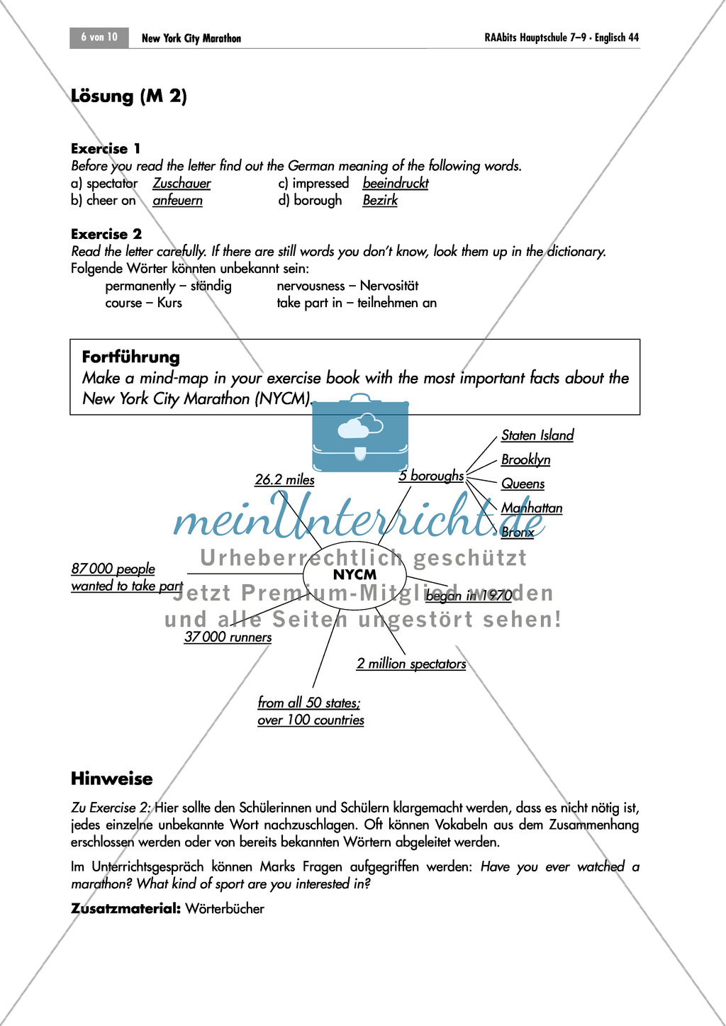 New York City Marathon: introduction to the topic and reading Preview 4