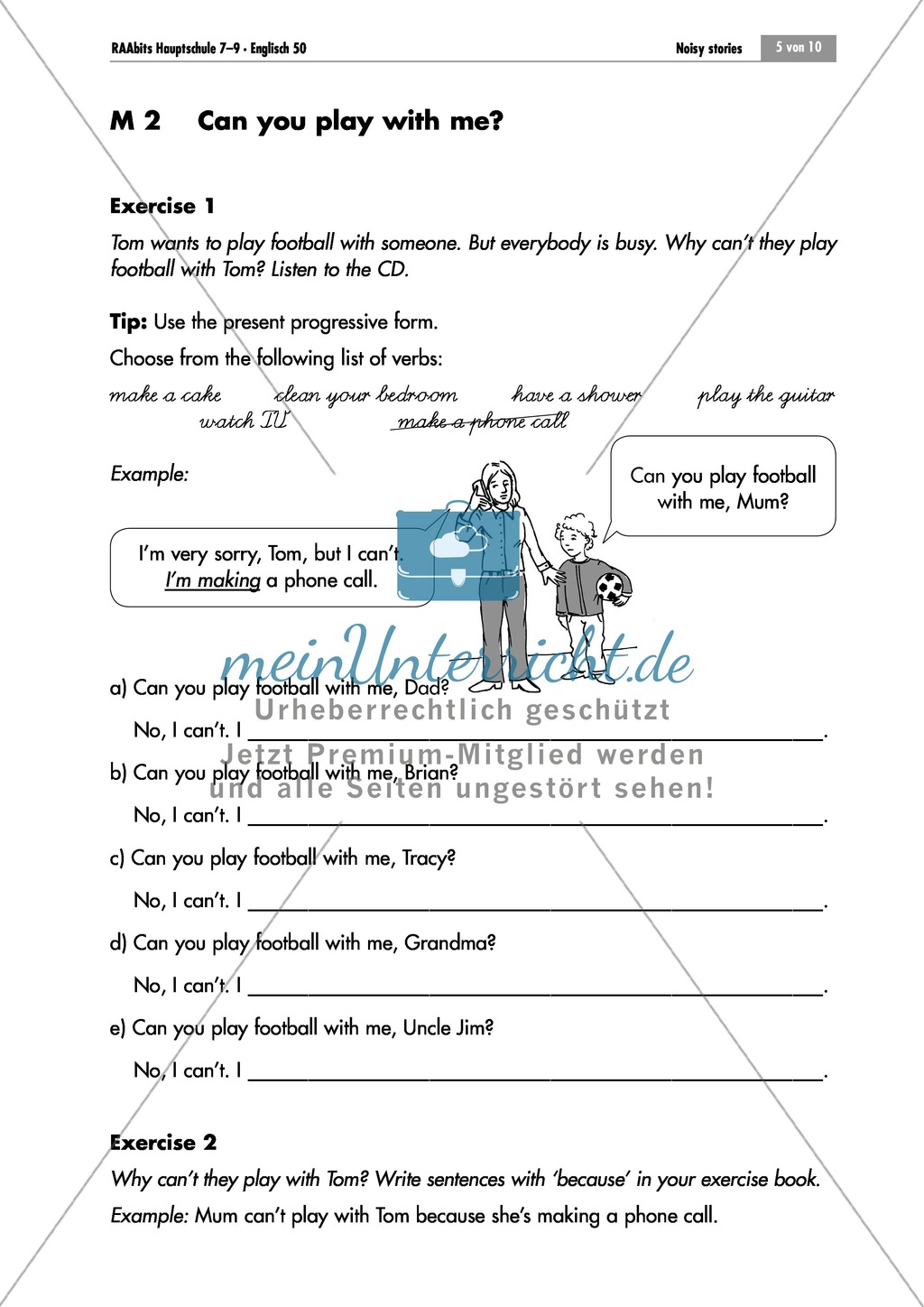 Present progressive: listening comprehension and grammar exercise Preview 1