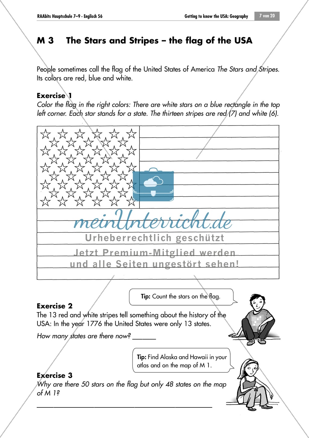 The flag of the USA and important cities Preview 1