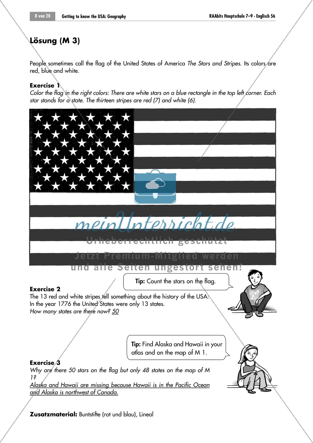 The flag of the USA and important cities Preview 2
