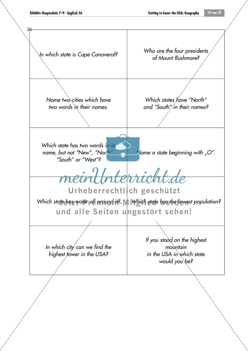 Quiz on the USA Preview 9