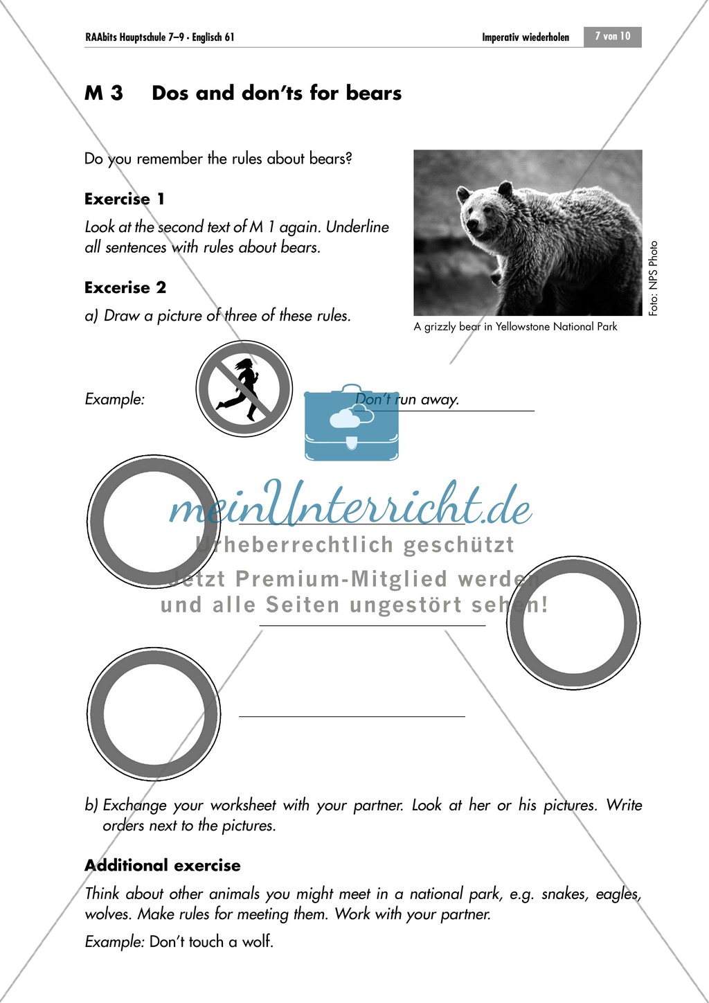Formation of imperatives and revision of the rules: bears Preview 2