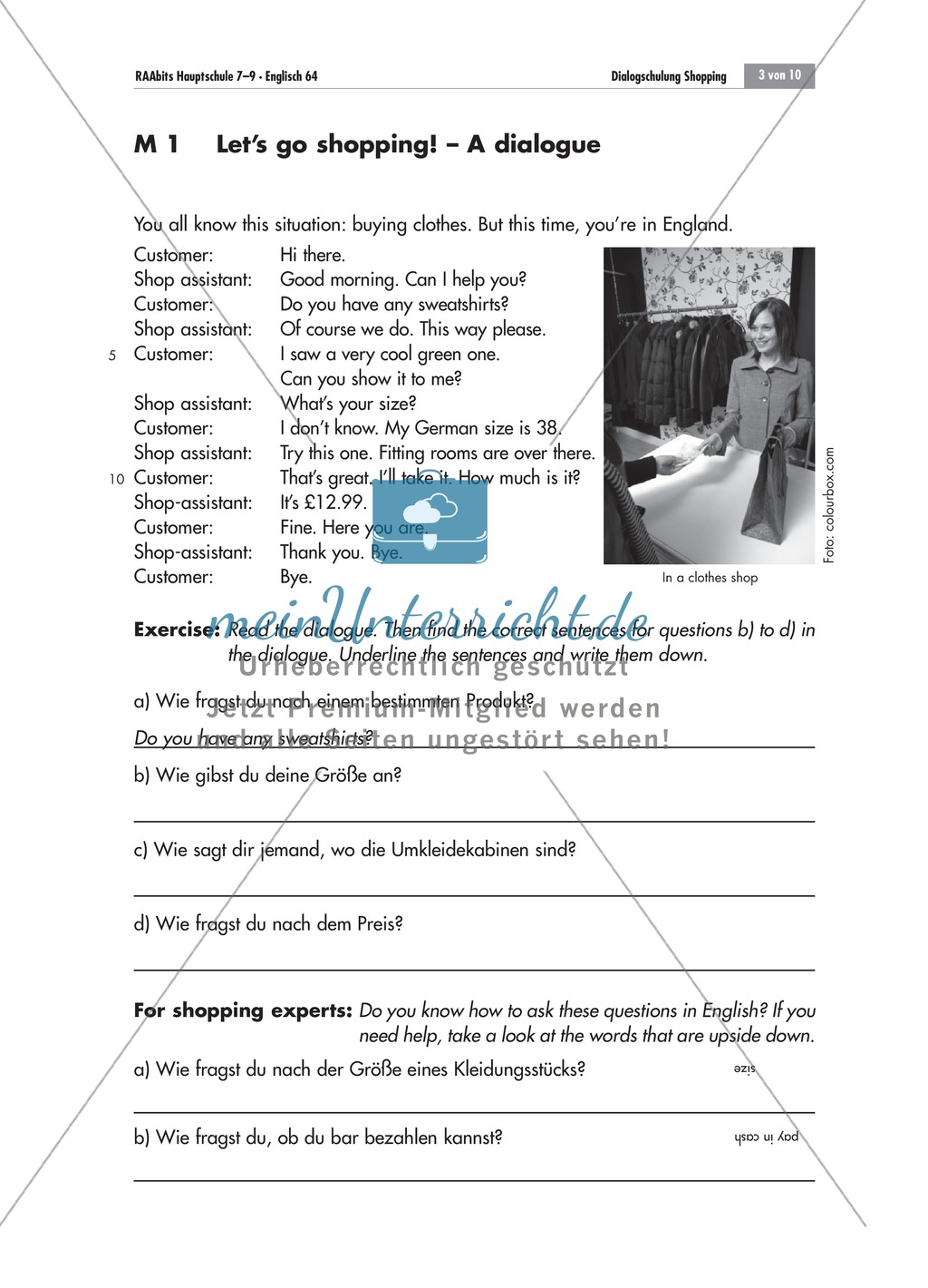 Preparation of useful terms and phrases in the field of 'shopping' Preview 1
