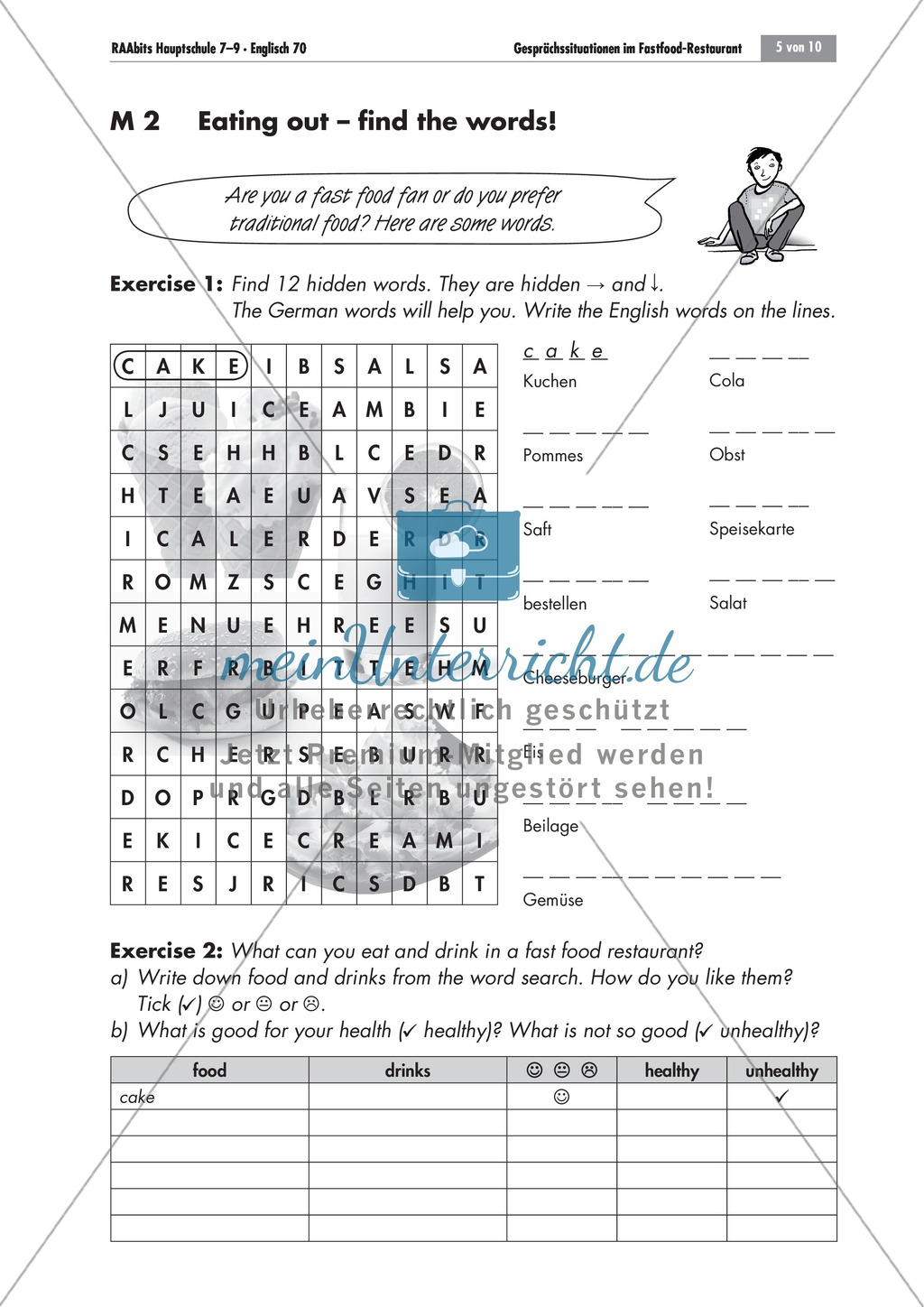Kreuzworträtsel zum Thema