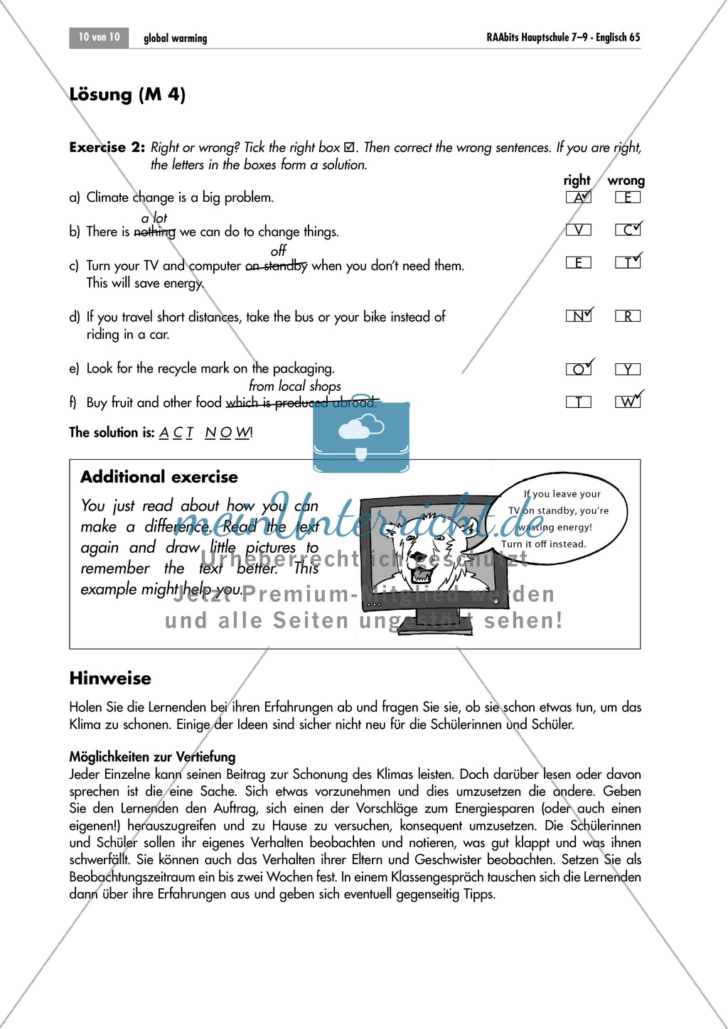 A specifc problem of climate change and possible courses of action Preview 4