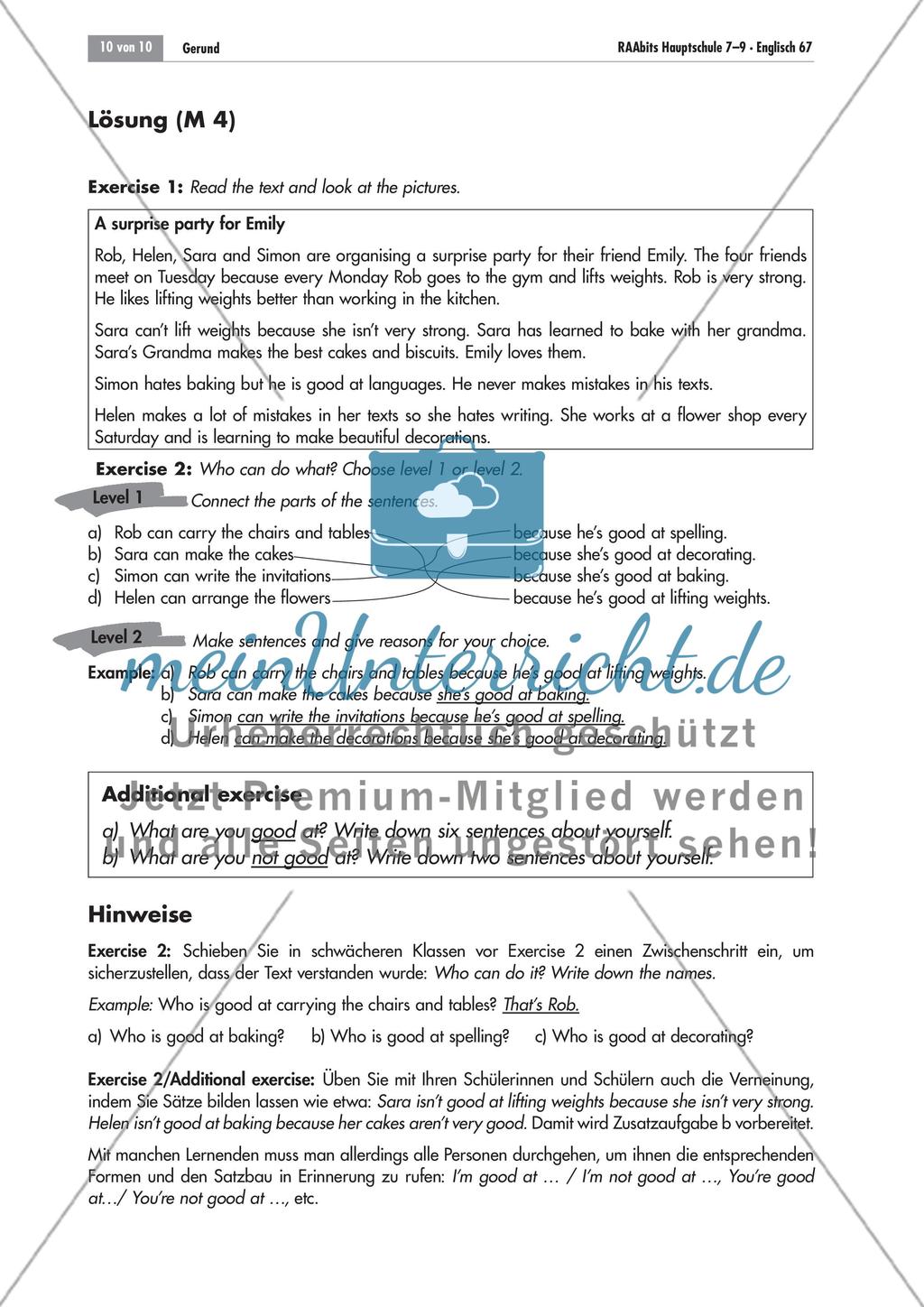 Playing computer games is fun – das Gerund kennenlernen und anwenden Preview 10