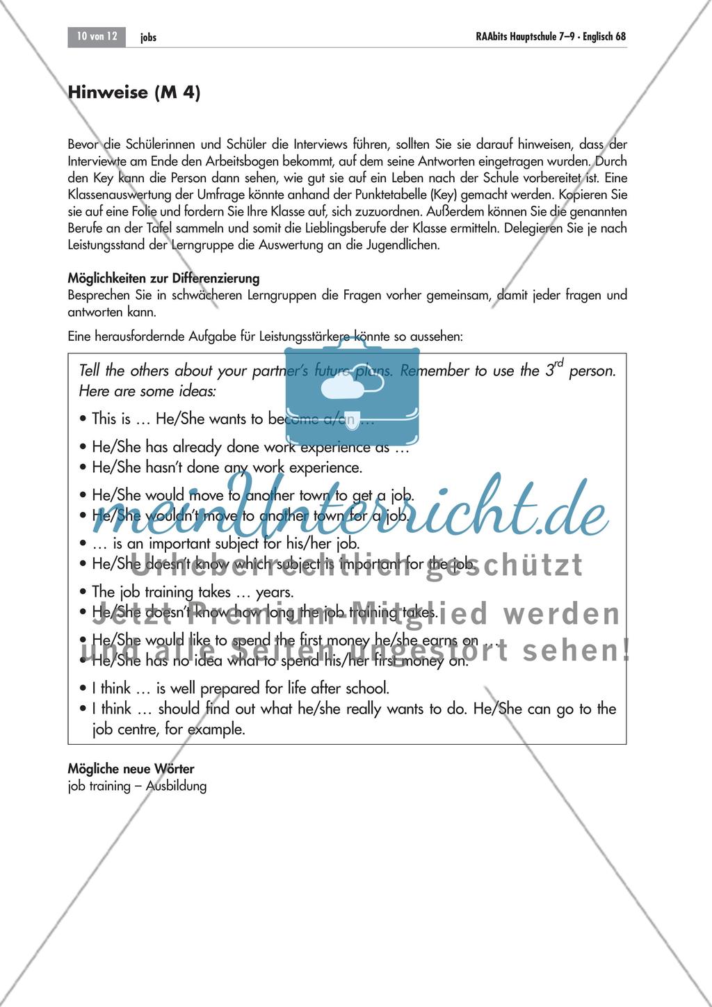 My ideal job is … – über Berufswünsche sprechen Preview 10