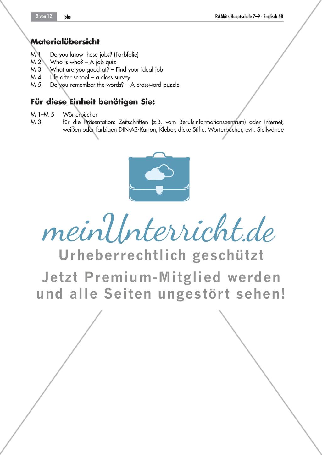 My ideal job is … – über Berufswünsche sprechen Preview 2