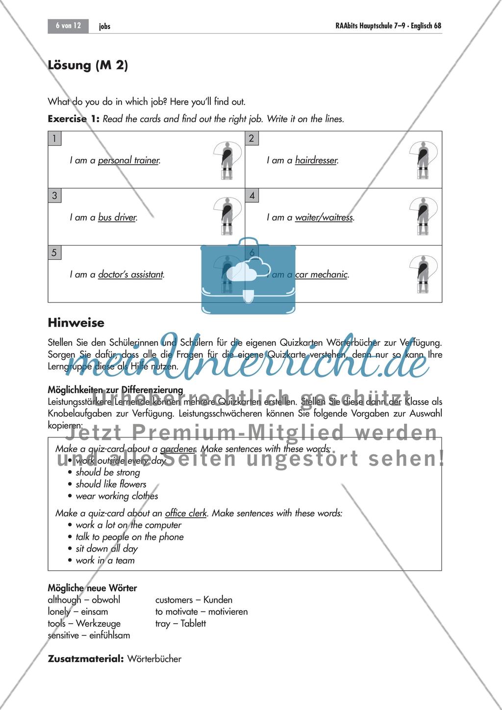 My ideal job is … – über Berufswünsche sprechen Preview 6