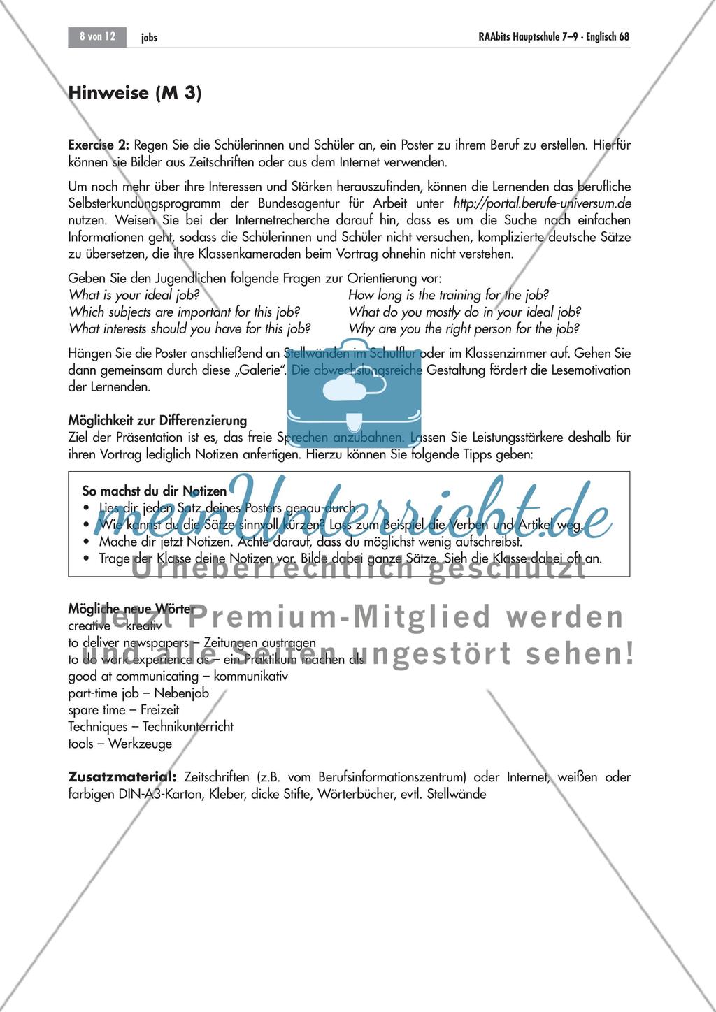 My ideal job is … – über Berufswünsche sprechen Preview 8