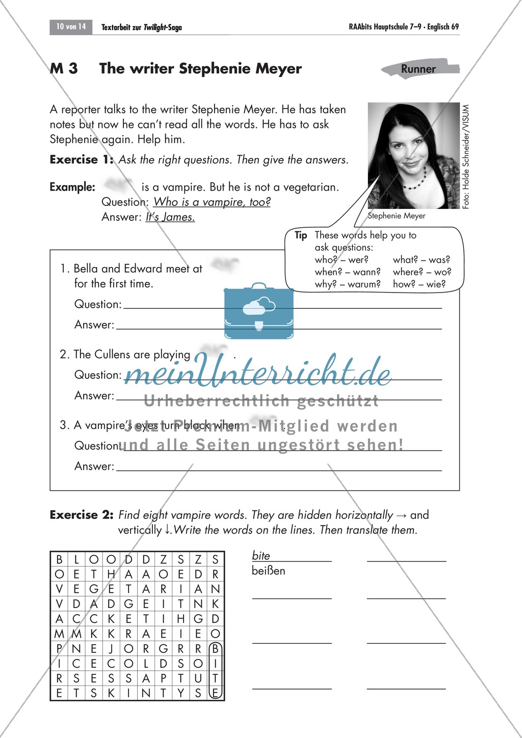 The writer Stephanie Meyer: questions and puzzle Preview 3