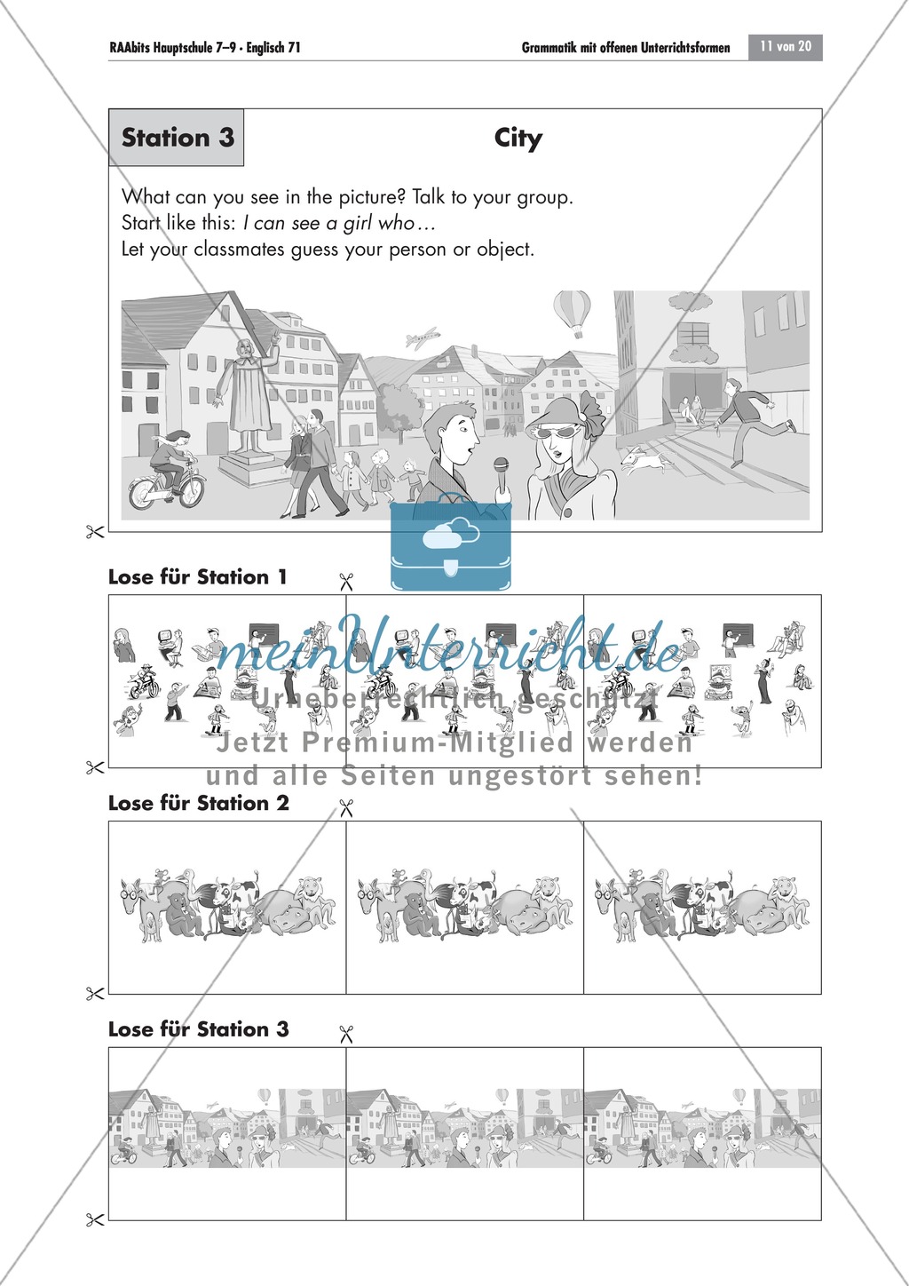 Stationengespräch zu den Relativpronomen Preview 2