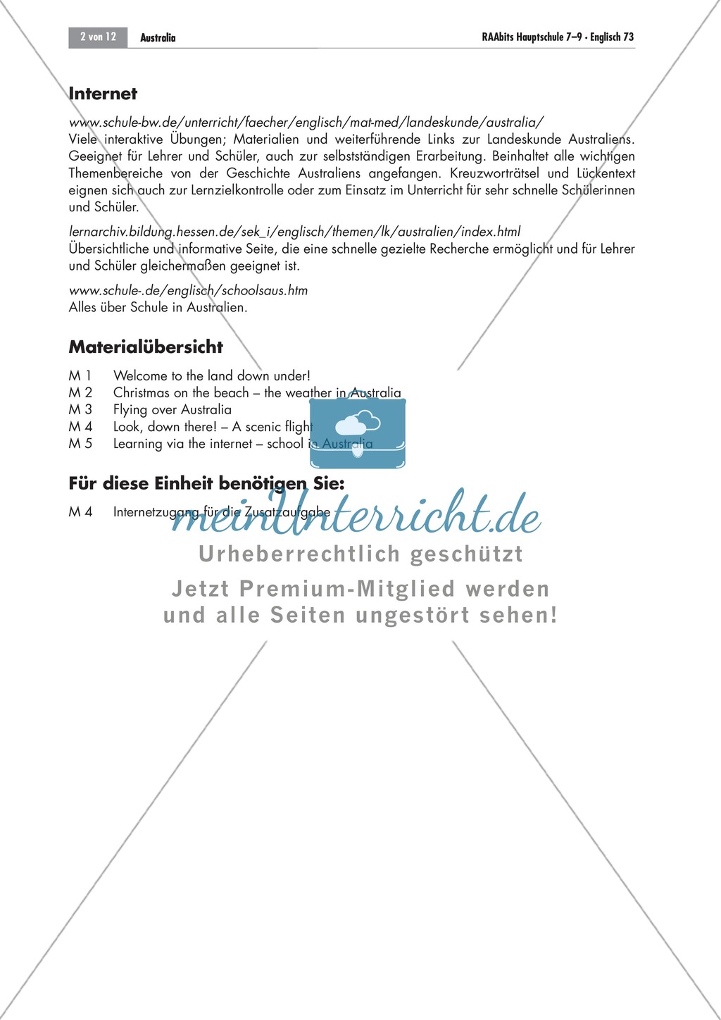 Text über Australien Englisch 9 Klasse