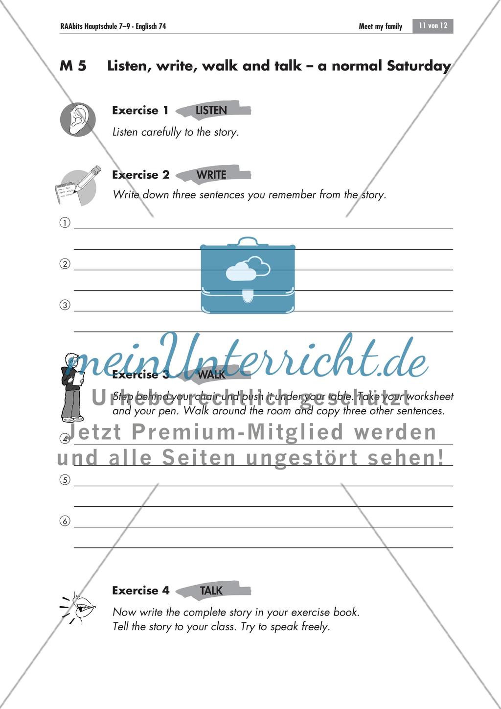 Meet my family! – Wir stellen unsere Familien vor und üben das freie Sprechen Preview 11