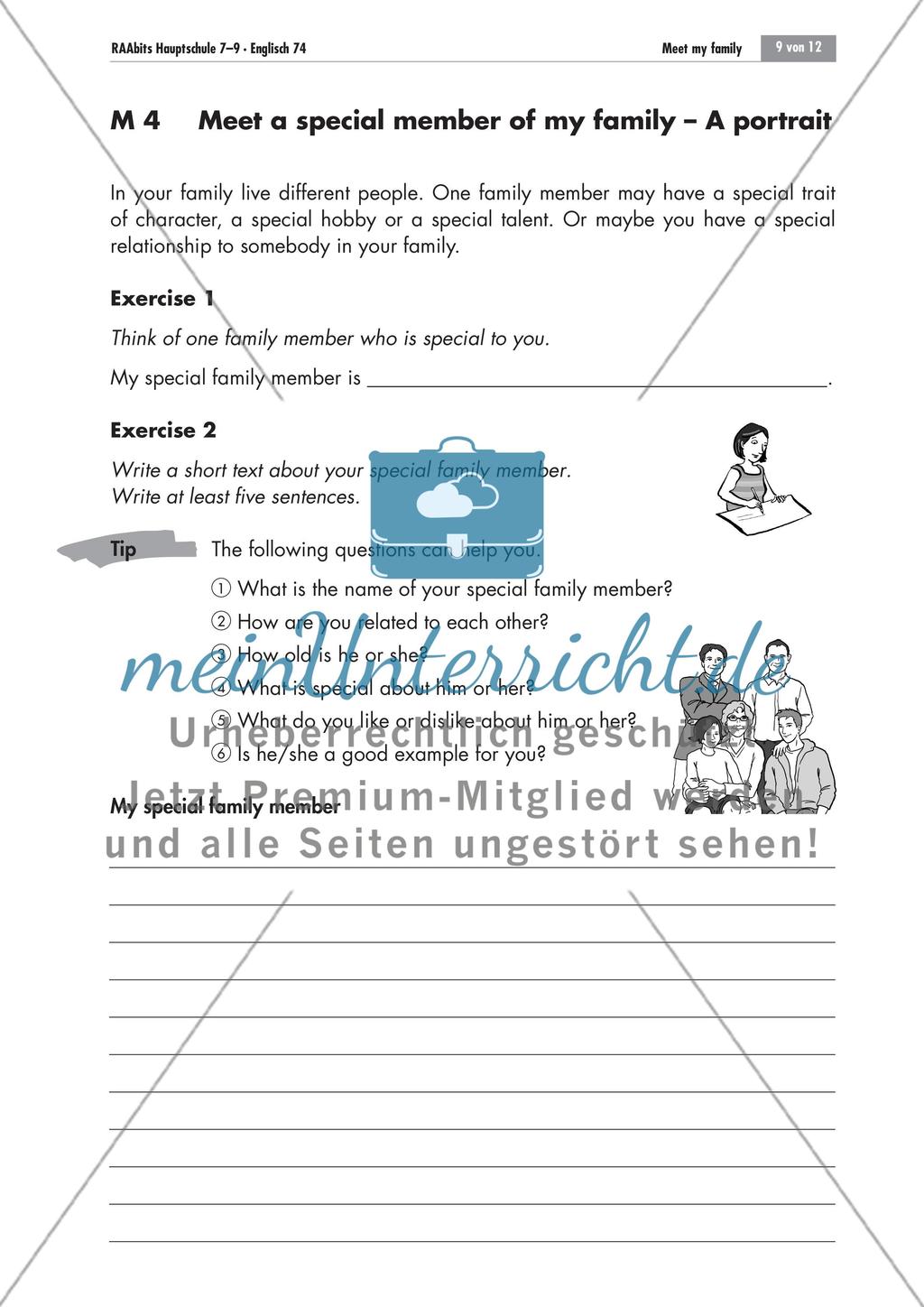 Meet my family! – Wir stellen unsere Familien vor und üben das freie Sprechen Preview 9