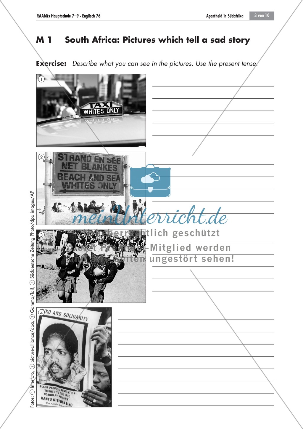 Apartheid South Africa: brainstorming; worksheets and explanations Preview 1