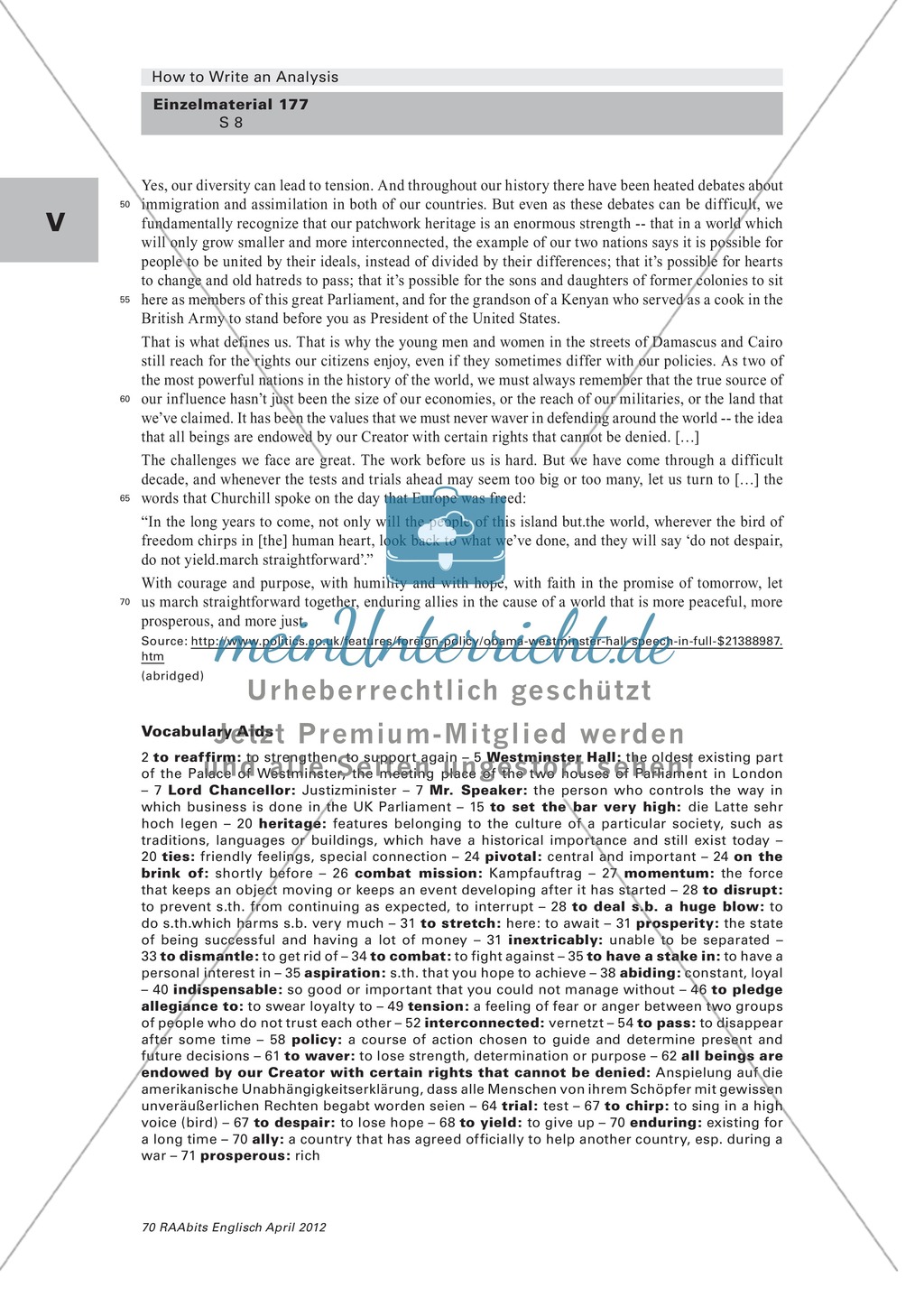 Barack Obama's speech to the UK parliament: linguistic analysis Preview 2