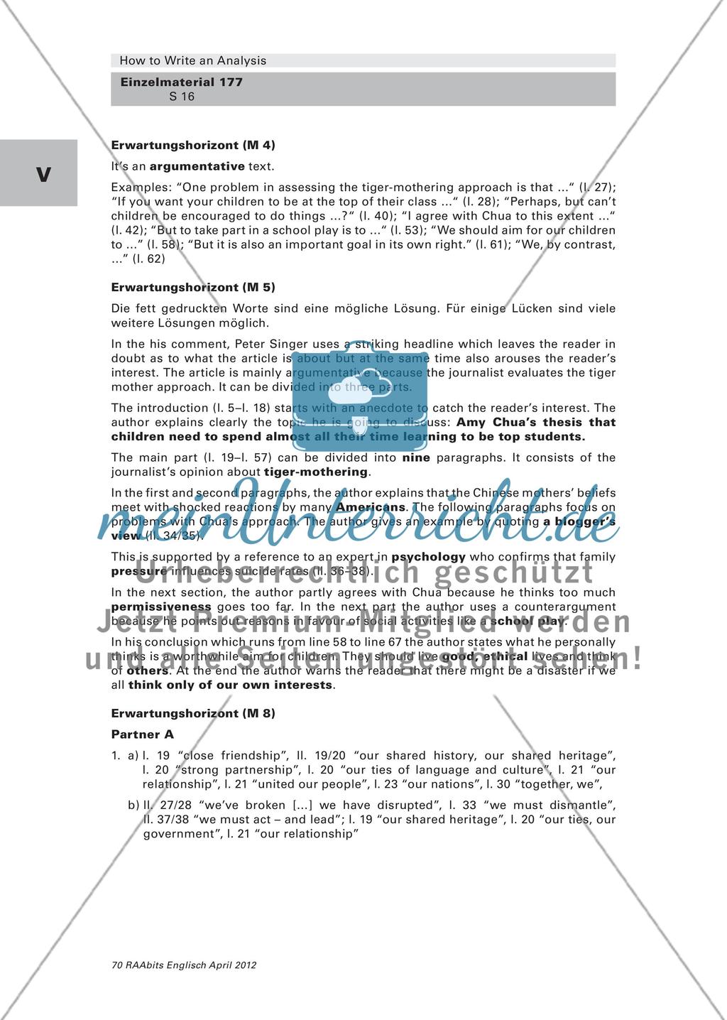 How to Write an Analysis – Methodentraining Teil 2 (Klasse 10–12) Preview 16