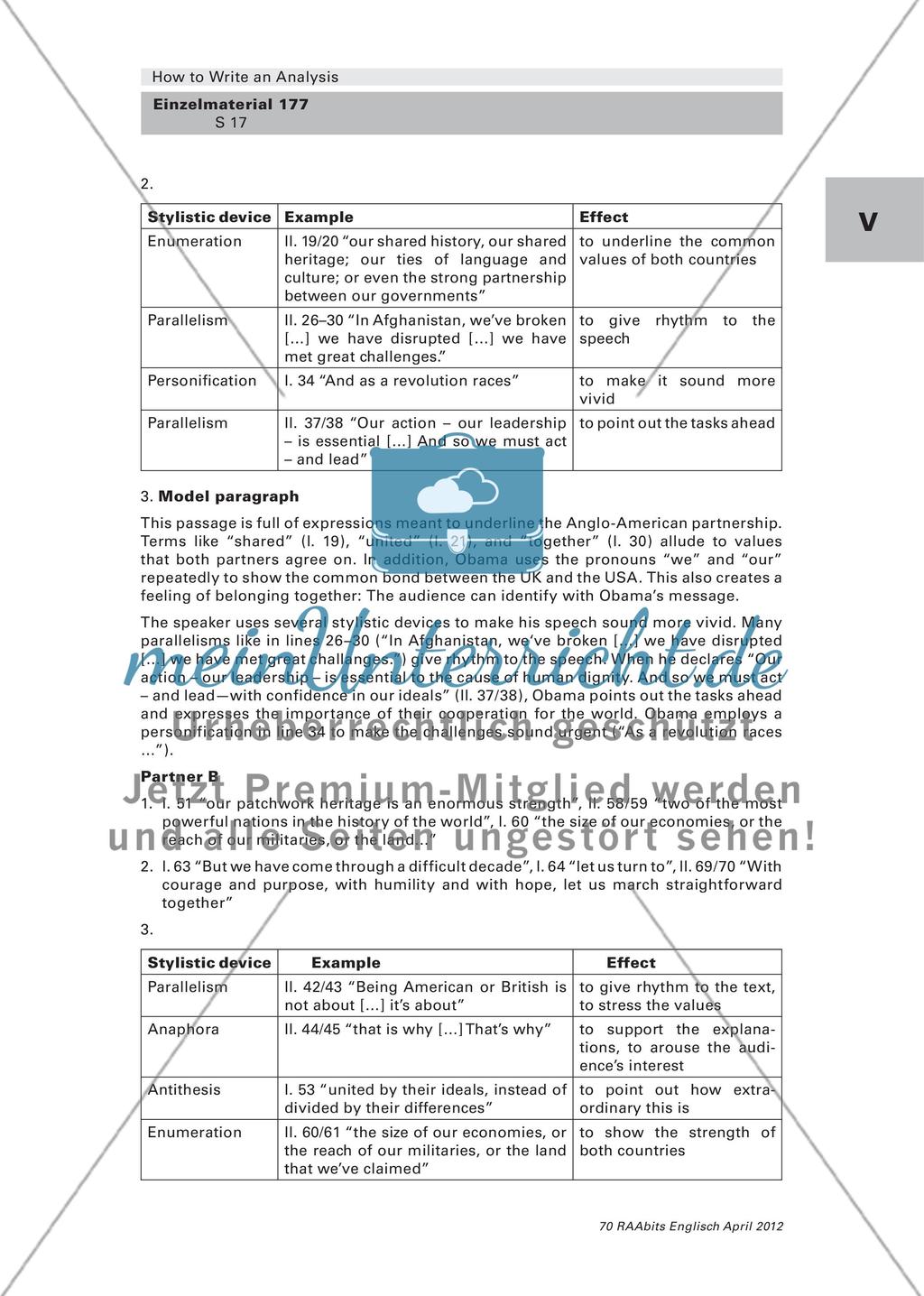How to Write an Analysis – Methodentraining Teil 2 (Klasse 10–12) Preview 17