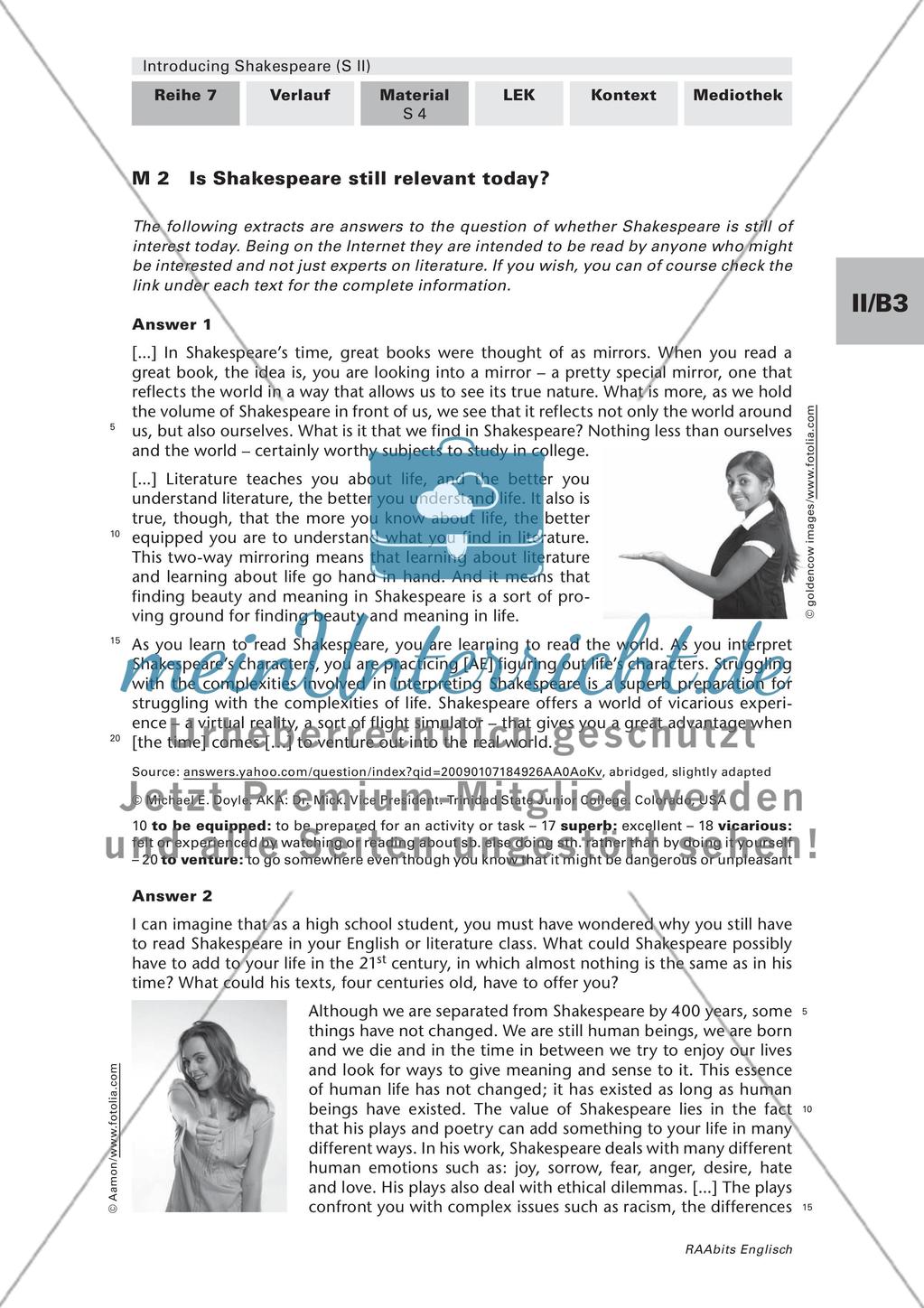 Shakespeare alive and kicking – Examples of current interest in Shakespeare Preview 1