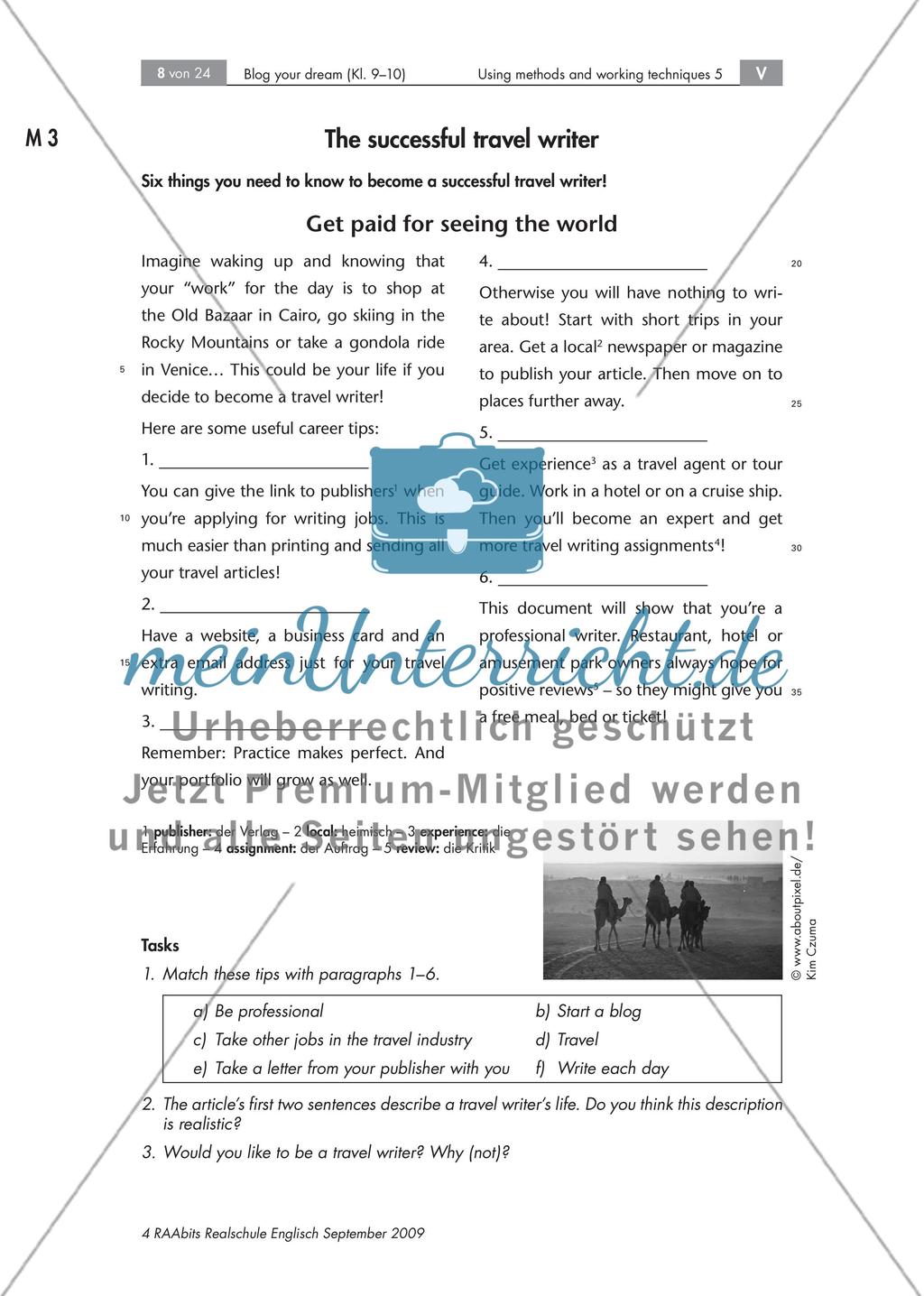 Travel writer – a dream job? Preview 3