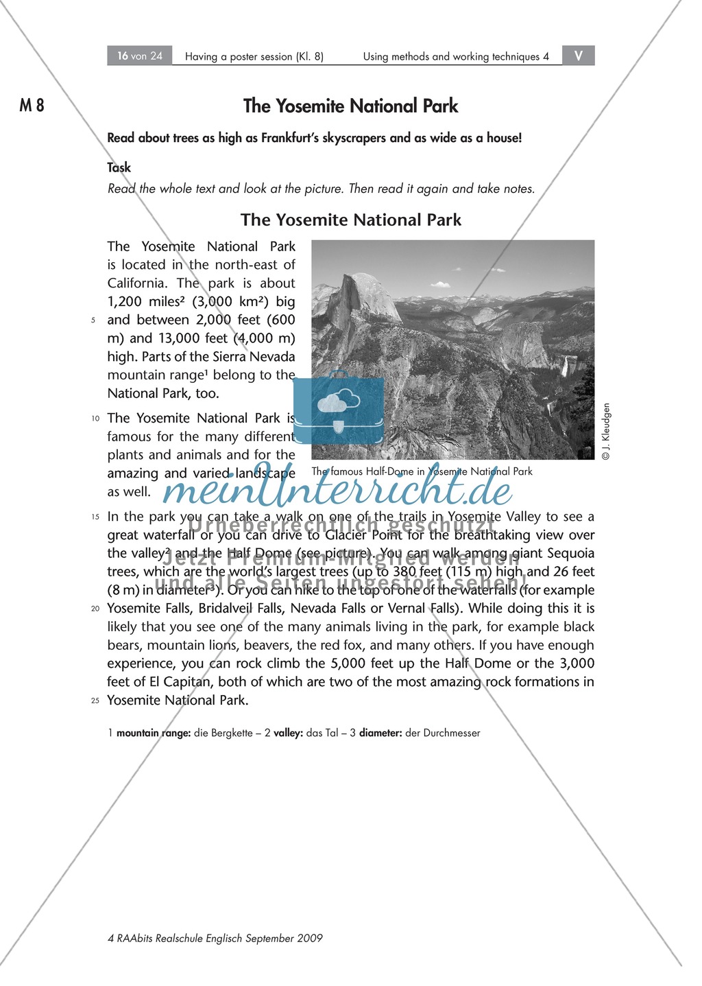 Having a poster session - Sinnentnehmendes Lesen an Texten über US-amerikanische Städte und Nationalparks üben: Übungen + Lösungen Preview 11