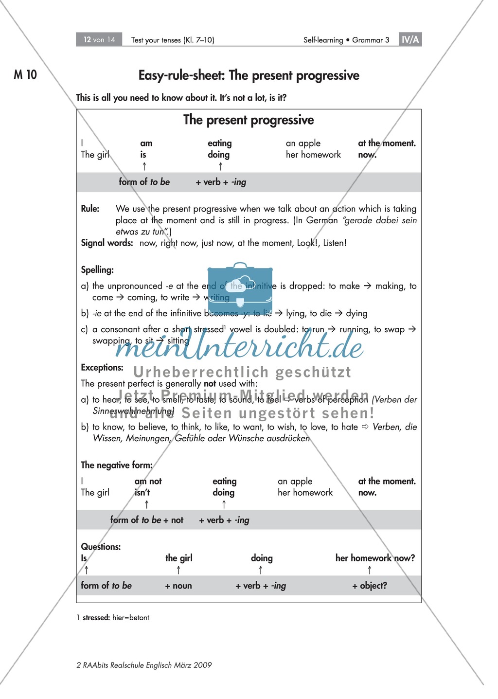 Rule-sheet